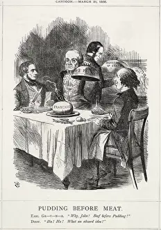 Amusing: Cartoon, Pudding Before Meat (Russell and Reform)