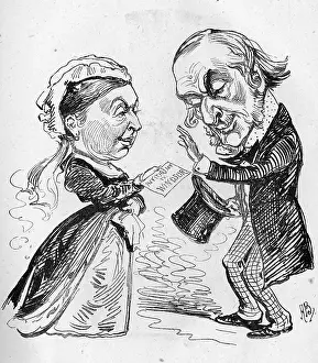 Entracte: Cartoon, Queen Victoria and W E Gladstone