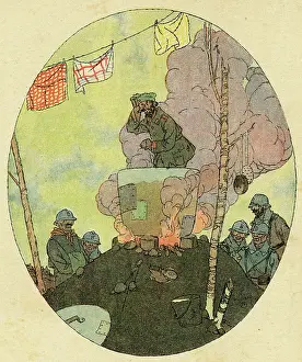 Uncomfortable: Cartoon, The right way, WW1