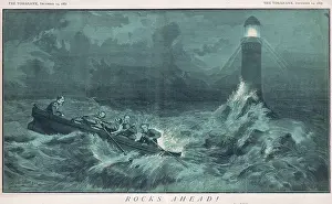 Nautical: Cartoon, Rocks Ahead!
