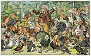 Pigeon: Cartoon, satire on the British government