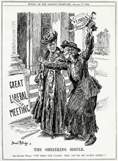 Shrieking: Cartoon, The Shrieking Sister (Suffragism)