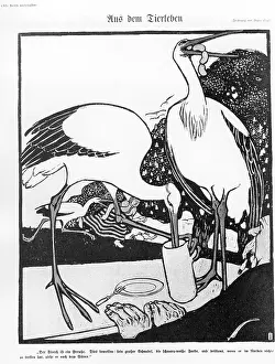Stork: Cartoon in the Simplicissimus, 1902