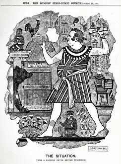 Cockerel: Cartoon, The Situation, Britain in Egypt from a papyrus