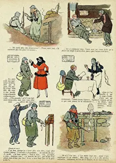 Impossible: Cartoon, Soldier returning from leave, WW1