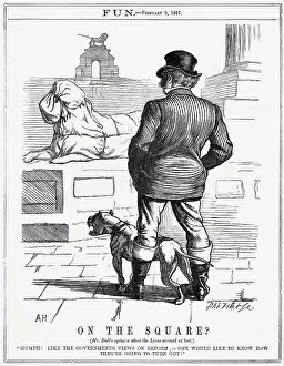 Landseer: Cartoon, On The Square? (Trafalgar Square)