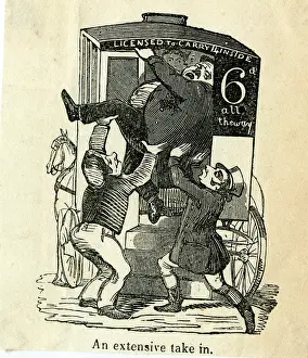 Pushing: Cartoon, squeezing into a full carriage
