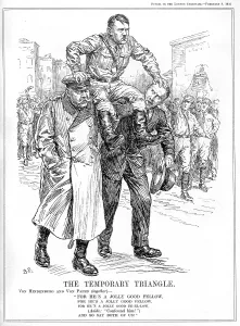 Mar17: Cartoon, The Temporary Triangle (Hitler, Hindenburg, Papen)