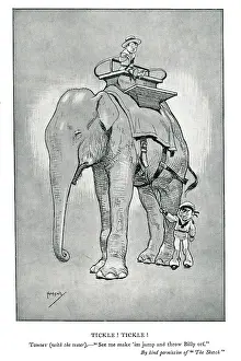 Prank: Cartoon, tickling an elephant