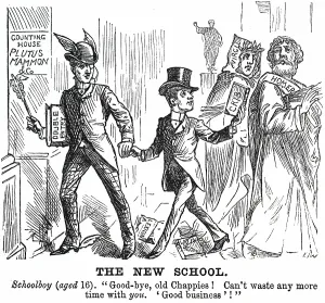 Vocational: Cartoon titled The British educational curse