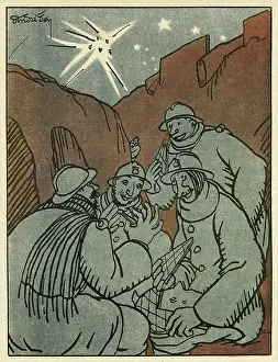 Bursting: Cartoon, In the trench, WW1