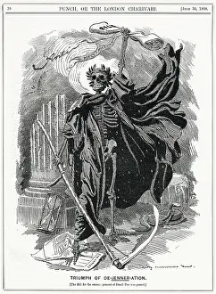 Smallpox: Cartoon, Triumph of De-Jenner-Ation 1898