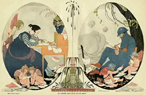 Ovals: Cartoon, The true reason for the paper crisis, WW1