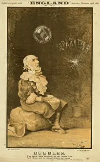 Gladstone: Cartoon of W E Gladstone as Bubbles
