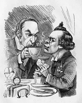 Rack: Cartoon of W E Gladstone and John L Toole