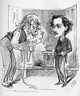 Gladstone: Cartoon of W E Gladstone and his son Herbert