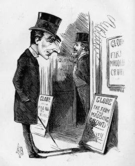 Entracte: Cartoon of A W Pinero, actor and playwright