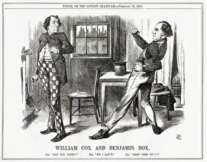Burnand: Cartoon, William Cox and Benjamin Box