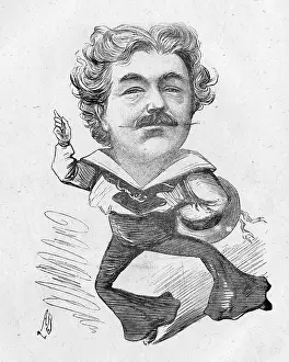 Hornpipe: Cartoon of William Rignold, English actor