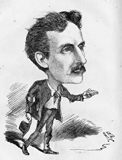Barrett: Cartoon of Wilson Barrett, actor, manager and playwright