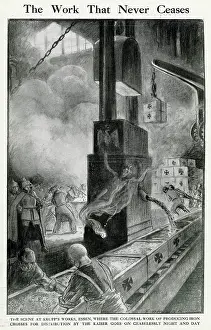 Krupps: Cartoon, The Work That Never Ceases, WW1