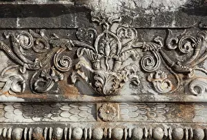 Oracular: Carved capital, Temple of Apollo, Didyma, Aydin, Turkey