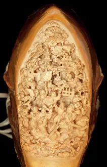 Artefact: Carved Hornbill Skull