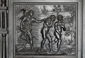 Malahide: Carved panel, Oak Room, Malahide Castle, County