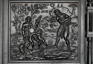 Malahide: Carved panel, Oak Room, Malahide Castle, County