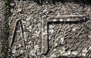 Volubilis: Carving of compasses and set square, Volubilis