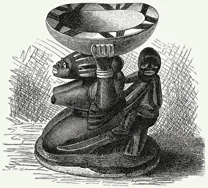 Dahomey: Carving - Figure - Primitive - Africa