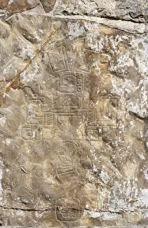 Alban: Carving, Monte Alban, Oaxaca, Mexico