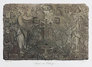 Palenque: Carving in Palenque, Mexico