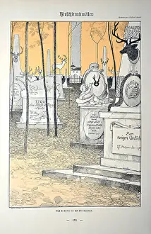 Colorated: Caspari Walter Hirschdenkmaeler - Deer monuments, 1899