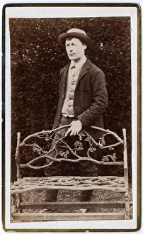 Cast Iron: Cast iron bench in Rustic Pattern of entwined oak branches