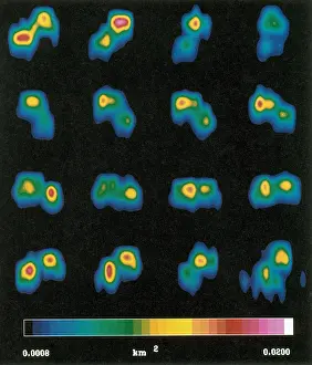 Periods: Castalia Asteroid Sequence, False-Color Coding, 1989