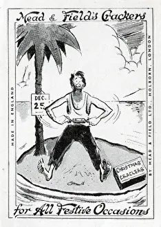 Joke: Castaway on dessert island pulling Christmas Cracker