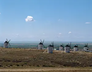 Windmill: CASTILE-LA MANCHA. CAMPO DE CRIPTANA. Landscape with windmi