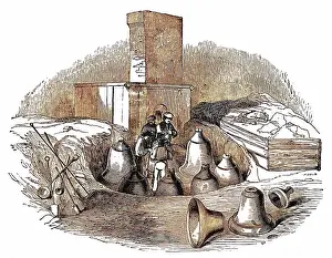 Mears: Casting-pit of a bell foundry 1842