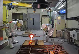 Monnaie: Casting process, foundry, Monnaie de Paris, Paris, France