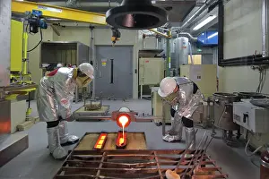 Monnaie: Casting process, foundry, Monnaie de Paris, Paris, France
