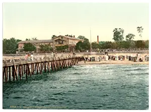 Colberg: Castle on the beach and bridge, Colberg, Pommeraina, Germany