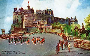 Haig: The Castle & Earl Haig Statue, Edinburgh, Midlothian