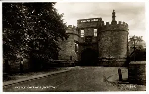 Keighley: Castle - Entrance, Skipton, Yorkshire