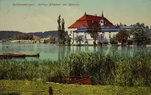 Kammer: Castle Kammer at the Lake Attersee. View from the