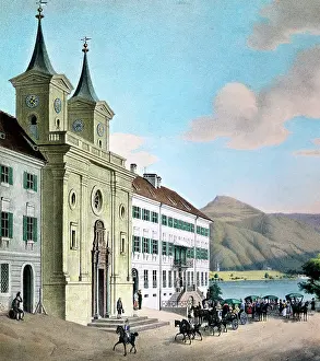 Tegernsee: Castle and former monastery church of the Benedictine Order