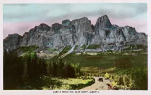 Banff: Castle Mountain, near Banff, Alberta, Canada