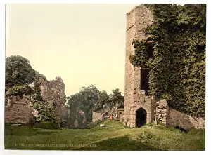 Goodrich: Castle, the octagonal tower, Goodrich, England