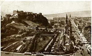 Princes: The Castle & Princes Street, Edinburgh, Midlothian