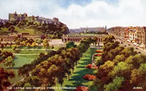 Princes: The Castle & Princes Street, Edinburgh, Midlothian